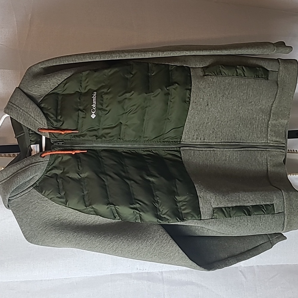 Columbia Jacket Mens Large Puffer Hooded  Full Zip Ramble Hybrid